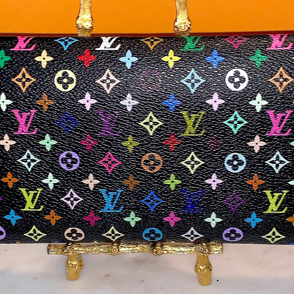LOUIS VUITTON TAKASHI MURAKAMI WALLET LIMITED EDITION BLACK MONOGRAM VINTAGE - Picture 5 of 16